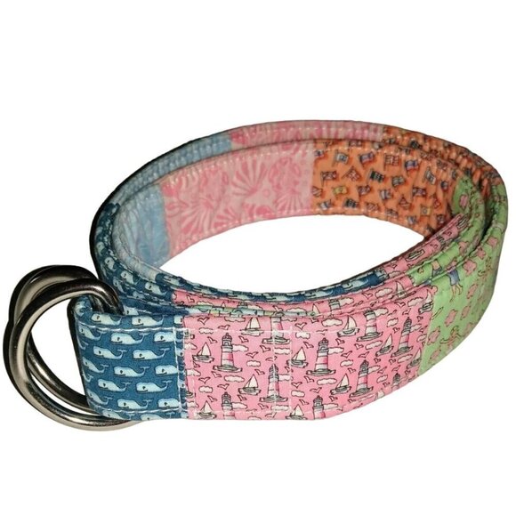 Vineyard Vines Patchwork D Ring Nautical Belt Size M - Picture 1 of 7